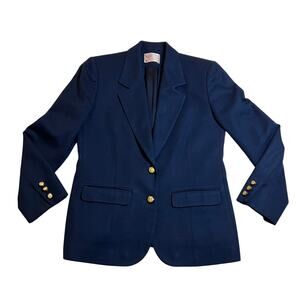 Pendleton 100% Pure Virgin Wool Double Button Blazer Size 8 Petite Corpcore